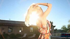 Blonde Milf Rips Clothes In Houston Photoshoot Striptease