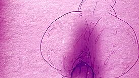 animation on paper with pens and pencils featuring hentai anime hunter x hunter menchi in cartoon porn 2d sex