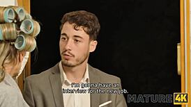 Mature4k Sexy Woman Seduces with Shaved Curves