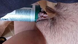 Spanish housewife masturbates while flashing neighbors in exhibitionist fetish.