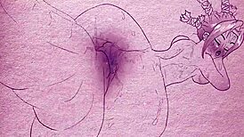 animation on paper with pens and pencils featuring hentai anime hunter x hunter menchi in cartoon porn 2d sex