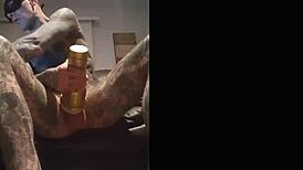 Hot fleshlight tat jack session.