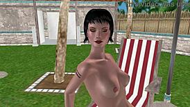 Animated 3D Lesbian Scene With Cute Girl Licking Pussy