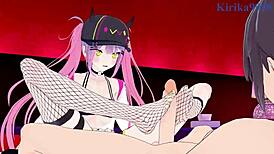 tokoyami towa and yozora mel have intense sex in hololive vtuber hentai