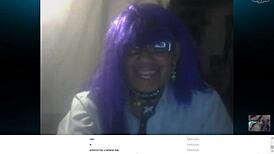 Young Mexican webcam star Carol in action