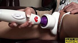 British Skank Teases Solo with Vibrator in Panties