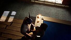 Bath time fun in warcraft parody deepthroat!