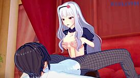 Takane Shijou and Hibiki Ganaha engage in intense sex in the Idolmaster SP hentai