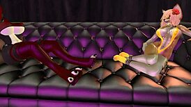 sluts hit the street after the show for furry yiff fun with doggystyle and cowgirl riding