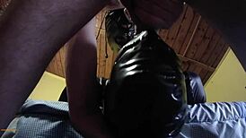 laura in heels giving rough blowjob and deepthroat to amateur guy in sexy outfit 😍