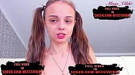 She loves wild fun while parents are out! Petite teen on webcam. 😜