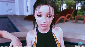 a o a academy 22 - shiny glossy and wet rebecca in athletic petite teen roleplay