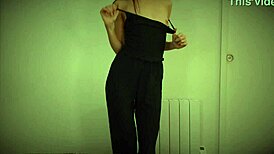 Skinny Teen Strips Down, Rips Clothes Off, And Dances Seductively In Wild Undressing Show.