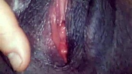 Watch This Pregnant Ebony Teen's Pussy Get Fingered Wide Open!