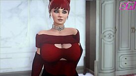 femdom futanari takes control with intense anal pounding