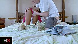 Hey, This Tattooed Brunette Rocks Wild Sex with White Guy