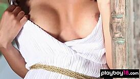 i's showing my big ebony tits after stripping in hungary