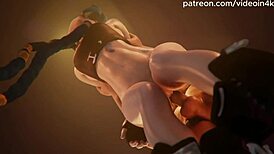 Jinx Feels Intense Pleasure from Anal Fuck and Creampie in League of Legends