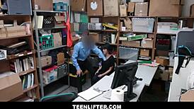 Petite Latina Shoplifter Avoids Police with Guard Encounter