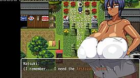 曬黑女孩夏希在Hentai遊戲第11集，村長偷偷窺視她公開換衣！