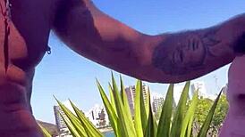 Cruising nas praias do Brasil, man, that big cock outdoors 😜