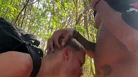 big black hetero guy fucks young ass behind school and cums in mouth