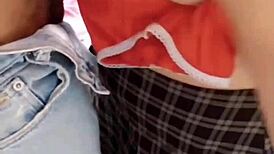 Young prostitute in uniform gets sucked, fucked, and anal squirting