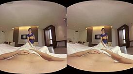 My roommate in the dorm leads to virtualrealporn fun