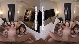 Ashley, Gracie, Stephanie Seduce After Holiday Party.