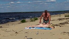 Ever Seen a Big-Ass Mommy Nailed in Every Hole on a Public Beach?
