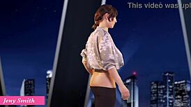 Nude News Flash with Naked Jeny Smith Casting!