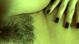 Busty Daria says, 'Fuck my hairy pussy and jizz on me.'