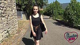 Amandine follows naughty Marie’s lead in a wild outdoor French group encounter with steamy action.