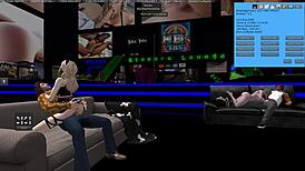 Beautiful girl in Second Life, hot scenes in different positions
