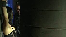 Hungarian Model Poses in Alley Street Scene