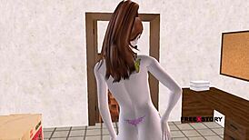 An Animated 3D Porn Video Of A Cute Teen 18+ Girl Giving Sexy Poses