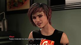 in the hellcat lounge, a teen with big nipples and pierced tits encounters a monster cock friend for intense sex