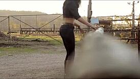 Milfycalla Sexy Step-Mom Rides Hard Outdoors with Curvy Latina Body