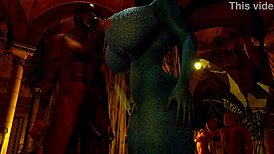 a dangerous pact with a monster's big ass in anime