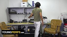 Hey thief Rave Harddick, ready for Officer AJ Sloan’s rough anal pounding at work?