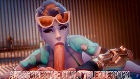 widow deepthroats cock on the beach.