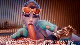 widow deepthroats cock on the beach.