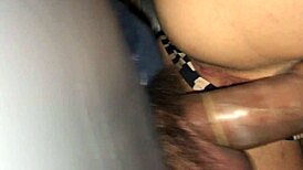 Glory hole in swing house pulls wife's panties aside and thrusts - couple enjoys cuckold filming teaser