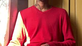 black girl jerks off and cums on the well-endowed oberon