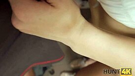redhead belle fucked hard by stranger in public toilet cuckold style