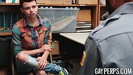 Hey Cute Twink, Why Steal When You Can Bareback with Hot Cop?