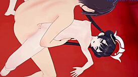 Ryuuge Kisaki And Asagiri Suou Engage In Intense Sex With Creampie In Blue Archive Hentai.