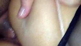 Mexican prostitute bent over in intense doggystyle