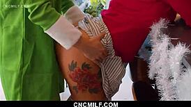 horny elf fucks stepmom and stepdaughter in bdsm group