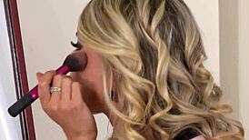 hot glamour blonde chloé lacourt takes two big fat cocks in her tight ass